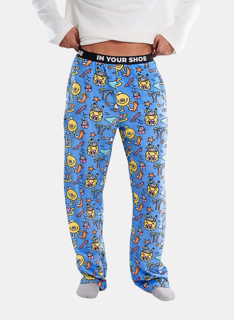 In Your Shoe Lemon Wave Fluffy Pjoys - Image 3